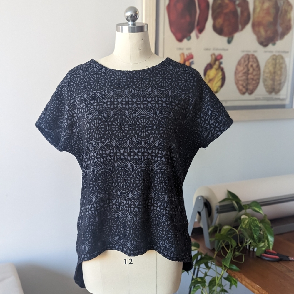 Metalicus Australia flocked high low tee XL